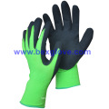 15gauge Nylon / Spandex Liner, revestimiento de nitrilo, guantes de seguridad de micro-espuma